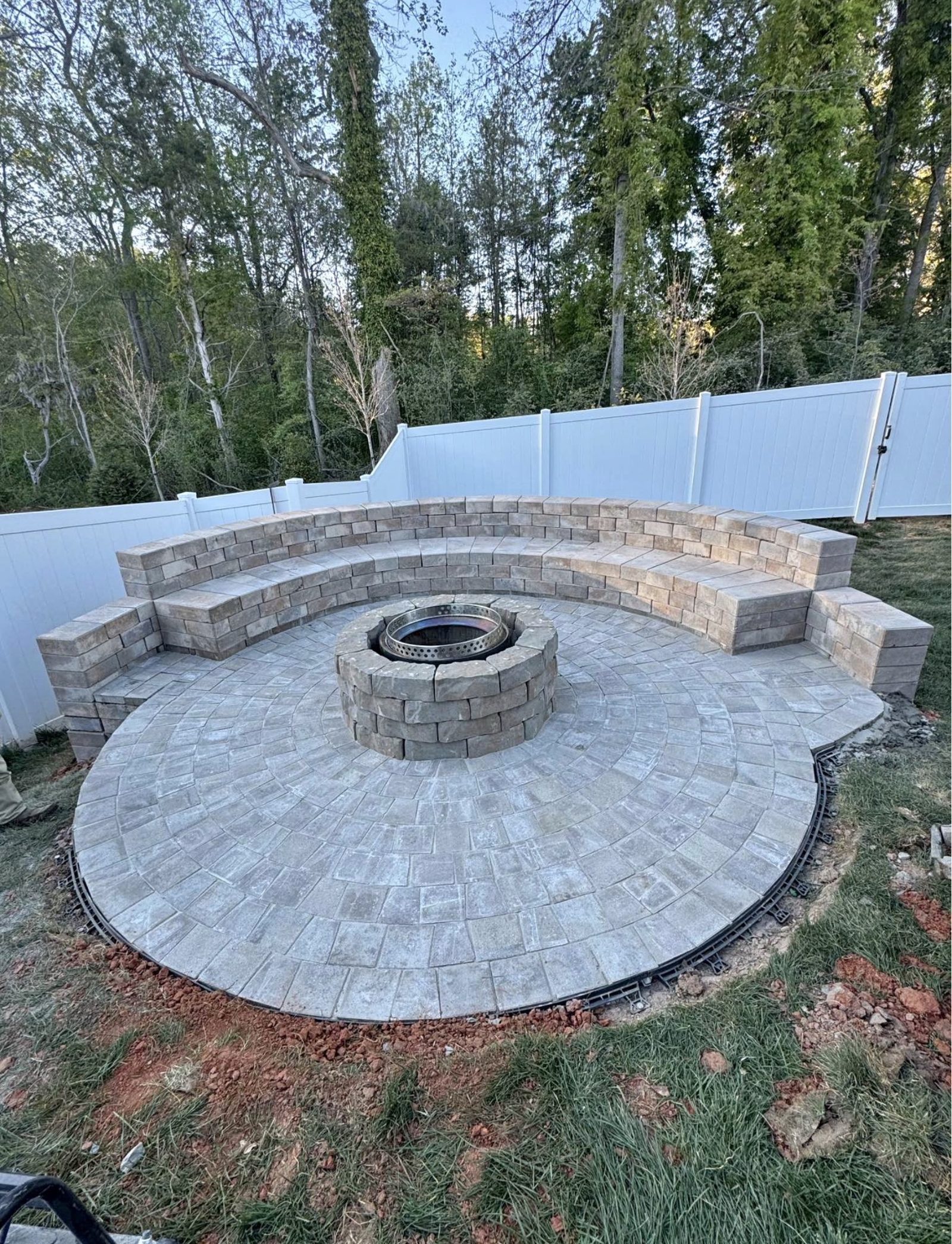 Custom fire pit and fireplace