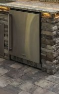 Refrigerators for outdoor kitchens