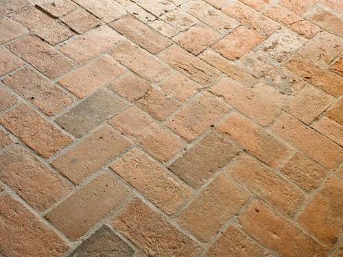 Terracotta paver driveway